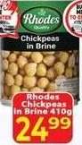 Rhodes Chickpeas in Brine 410g