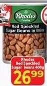 Rhodes Red Speckled Sugar Beans 400g