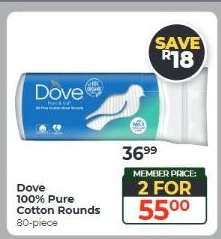 Dove 100% Pure Cotton Rounds
