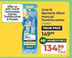 Oral-B Bacteria Blast Manual Toothbrushes