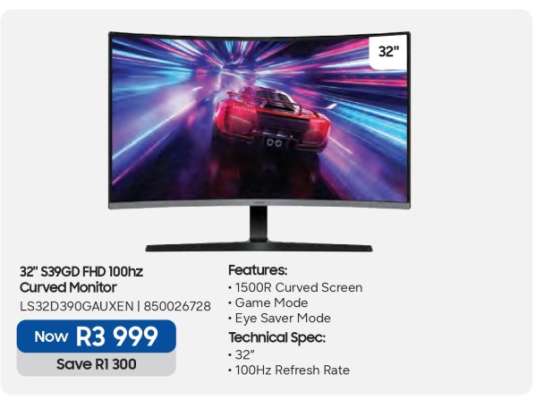 32" S39GD FHD 100hz Curved Monitor