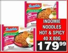 INDOMIE NOODLES HOT & SPICY 40 X 80G