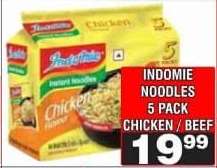 INDOMIE NOODLES 5 PACK CHICKEN / BEEF