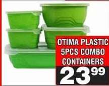 OTIMA PLASTIC 5PCS COMBO CONTAINERS