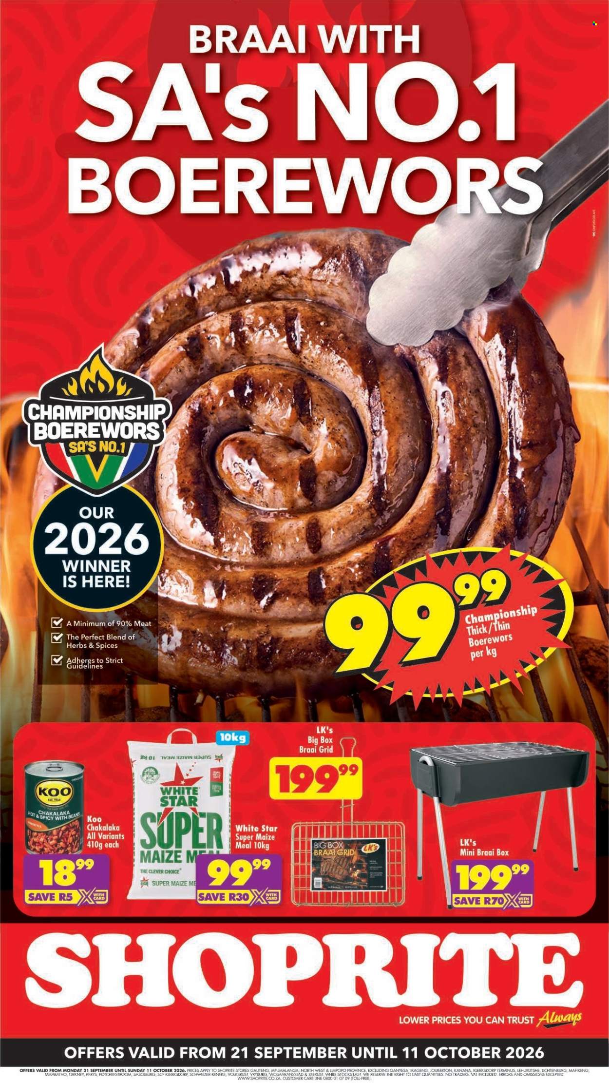 Shoprite specials - 09.21.2026 - 10.11.2026. Page 1