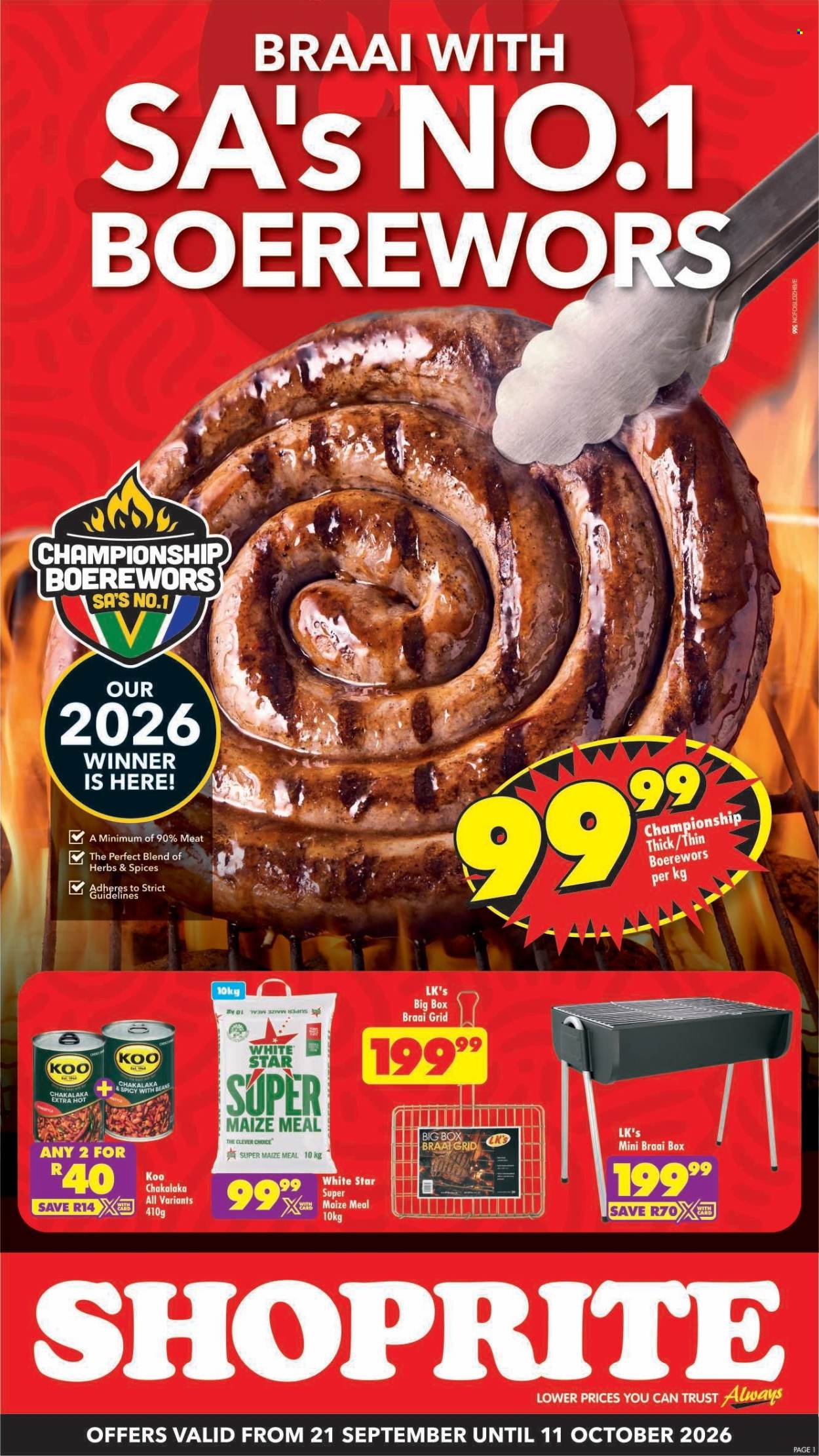 Shoprite specials - 09.21.2026 - 10.11.2026. Page 1