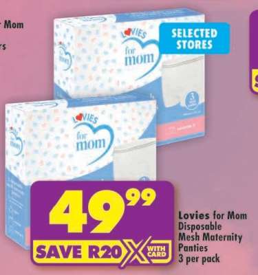 Lovies for Mom Disposable Mesh Maternity Panties