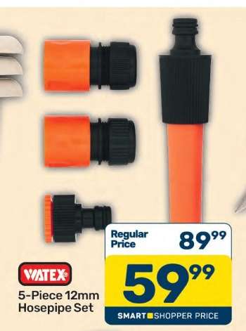 Watex 5-Piece 12mm Hosepipe Set