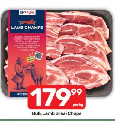 Bulk Lamb Braai Chops