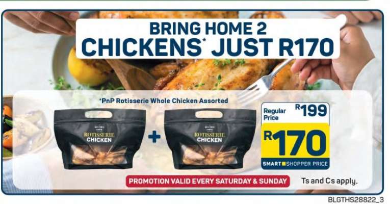 PnP Rotisserie Whole Chicken Assorted
