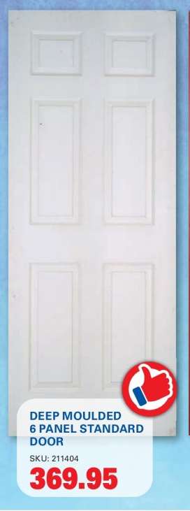 DEEP MOULDED 6 PANEL STANDARD DOOR