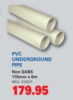 PVC UNDERGROUND PIPE