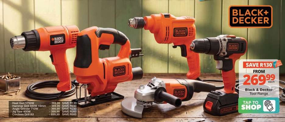 Black & Decker Tool Range