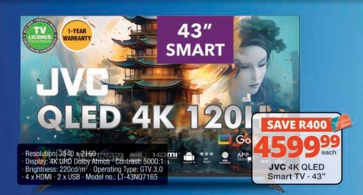JVC 4K QLED Smart TV - 43"