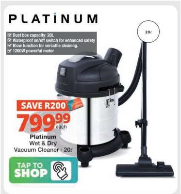 Platinum Wet & Dry Vacuum Cleaner