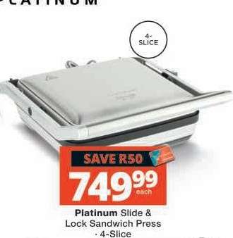 Platinum Slide & Lock Sandwich Press