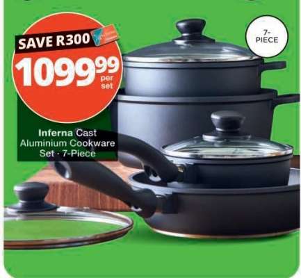 Inferna Cast Aluminium Cookware Set - 7-Piece