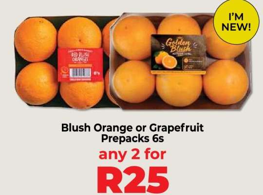 Blush Orange or Grapefruit Prepacks 6s