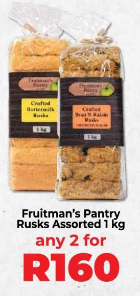 Fruitman’s Pantry Rusks Assorted 1 kg