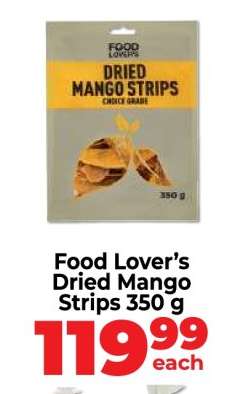 Food Lover's Dried Mango Strips 350 g
