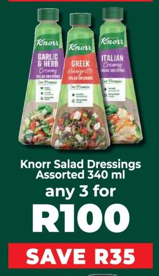 Knorr Salad Dressings Assorted 340 ml