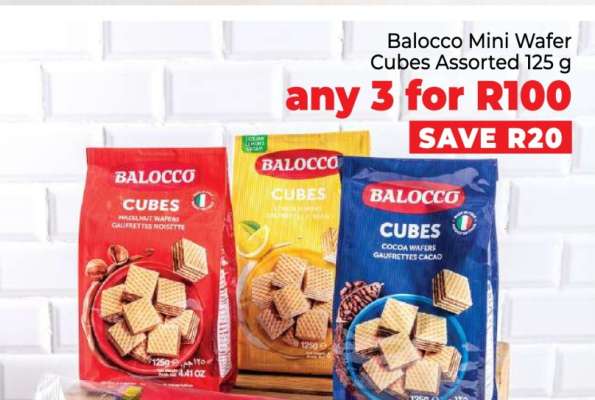 Balocco Mini Wafer Cubes Assorted 125 g