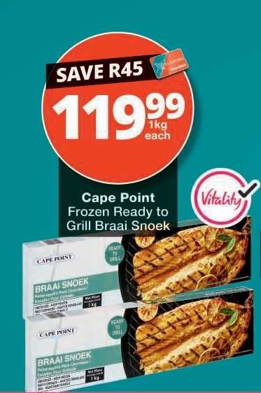 Cape Point Frozen Ready to Grill Braai Snoek