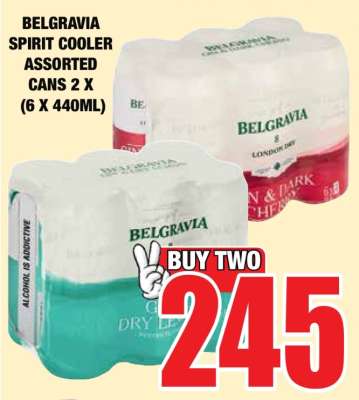 BELGRAVIA SPIRIT COOLER ASSORTED CANS 2 X (6 X 440ML)