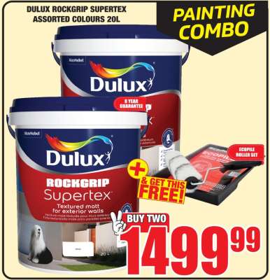 Dulux Rockgrip Supertex Assorted Colours 20L