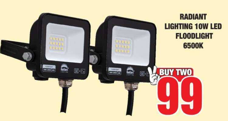 RADIANT LIGHTING 10W LED FLOODLIGHT 6500K