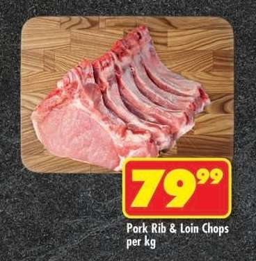 Pork Rib & Loin Chops per kg