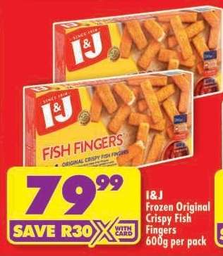 I&J Frozen Original Crispy Fish Fingers