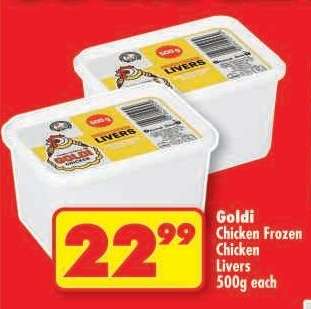 Goldi Chicken Frozen Chicken Livers