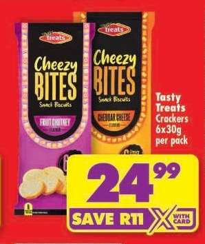 Tasty Treats Crackers 6x30g per pack