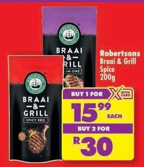 ROBERTSONS BRAAI & GRILL SPICE 200g