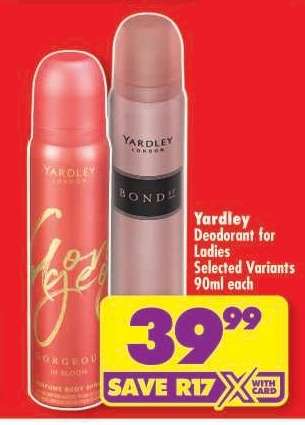 Yardley Deodorant for Ladies
