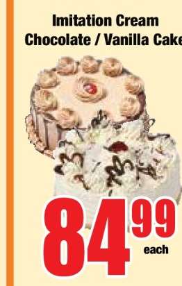 Imitation Cream Chocolate / Vanilla Cake