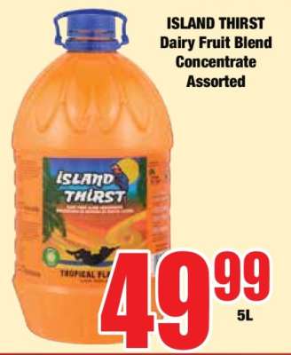 ISLAND THIRST Dairy Fruit Blend Concentrate Assorted