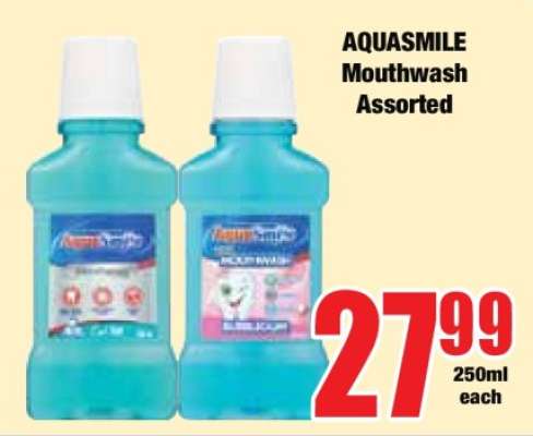 AQUASMILE Mouthwash Assorted