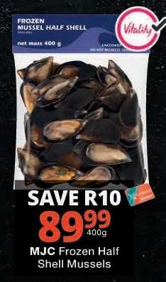 MJC Frozen Half Shell Mussels