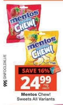Mentos Chew! Sweets All Variants