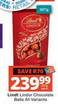 Lindt Lindor Chocolate Balls All Variants
