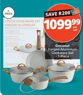 Coconut Forged Aluminium Cookware Set - 7-Piece