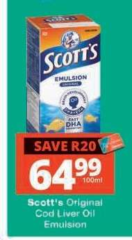 Scott's Original Cod Liver Oil Emulsion