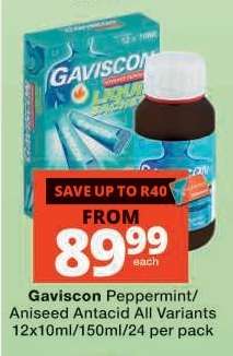 Gaviscon Peppermint/Aniseed Antacid All Variants
