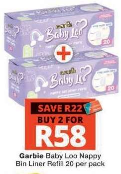 Garbie Baby Loo Nappy Bin Liner Refill 20 per pack