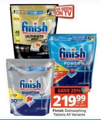 Finish Dishwashing Tablets All Variants