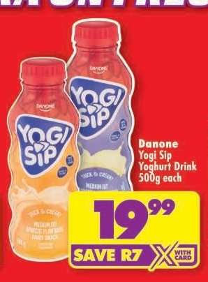 Danone Yogi Sip Yoghurt Drink 500g each