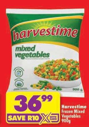 HARVESTIME FROZEN MIXED VEGETABLES 900g