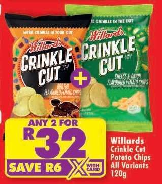 Willards Crinkle Cut Potato Chips